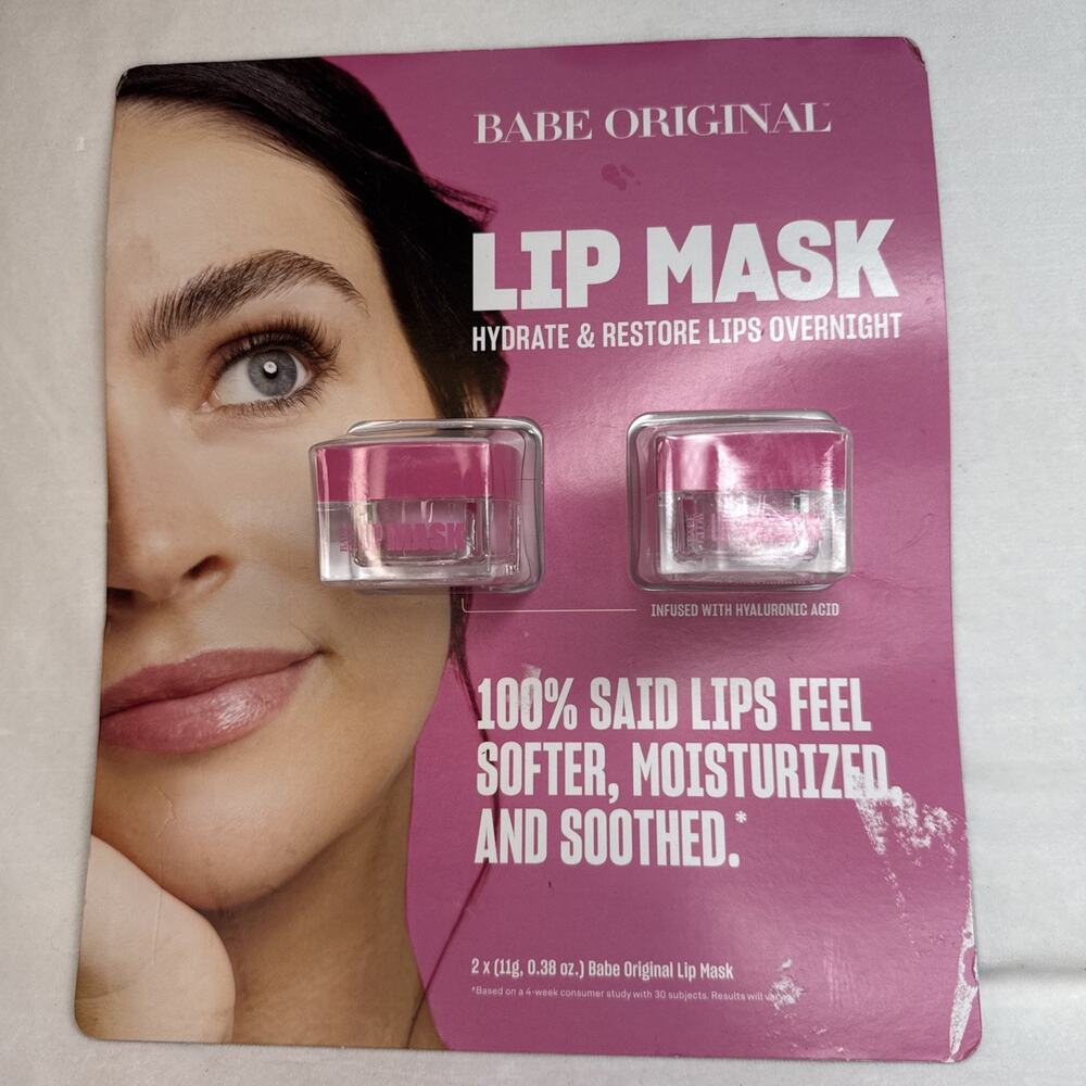 Babe Original Lip Mask Hydrate & Restore Lips Overnight (2Pack)